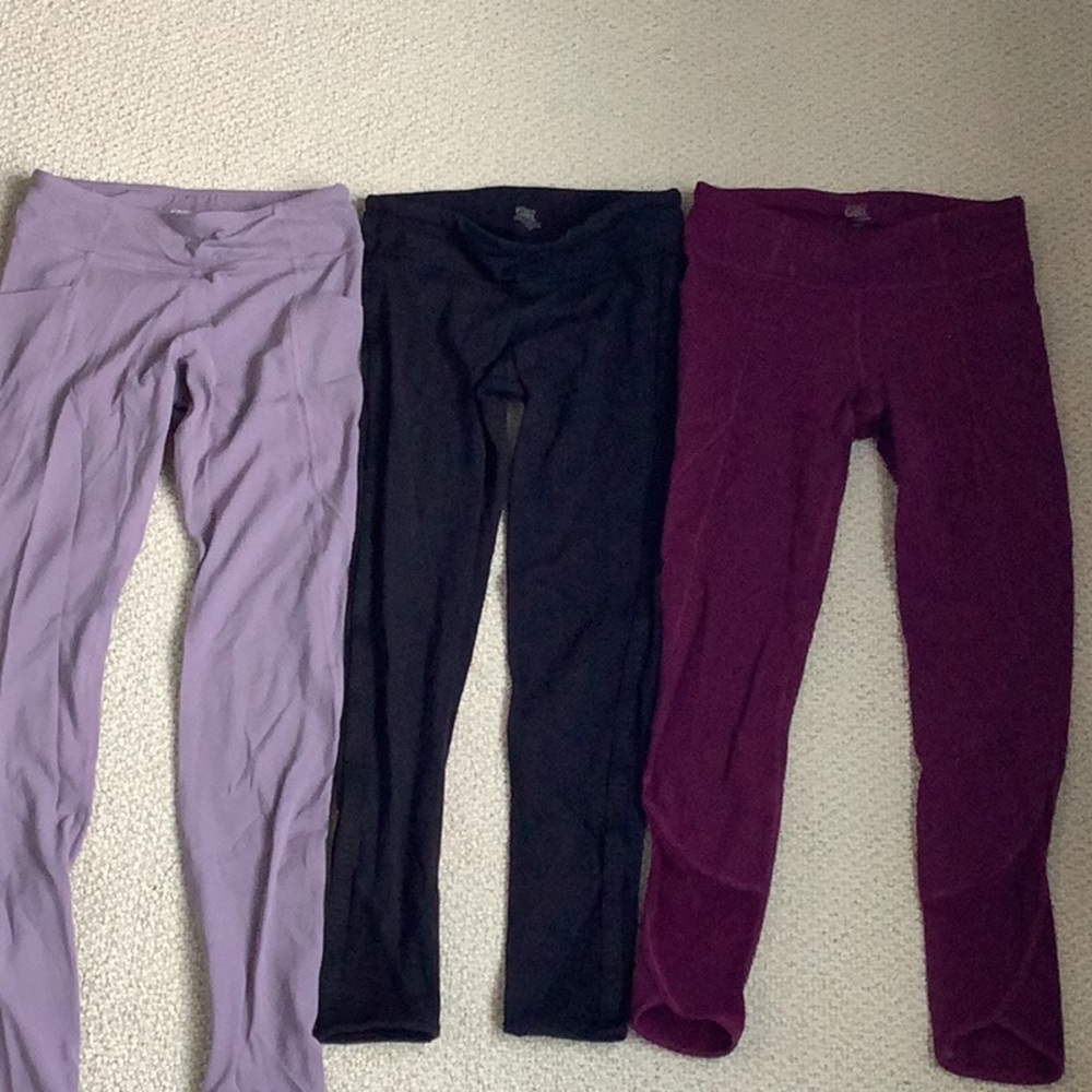 Athleta girls - bundle of 3 leggings size L (12)